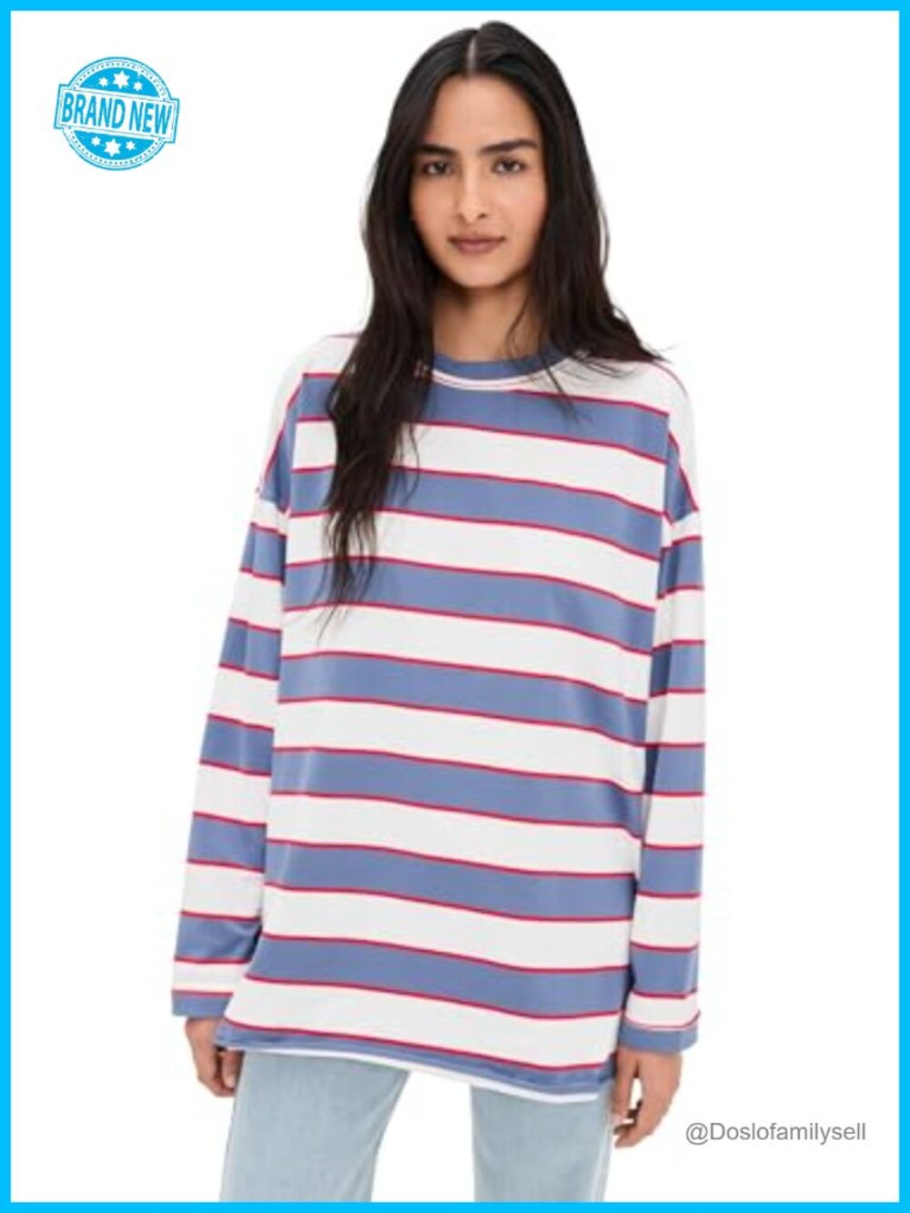 Lioness Horizon Long Sleeve T-Shirt Loose Fit Crew Neck Lightweight Jersey